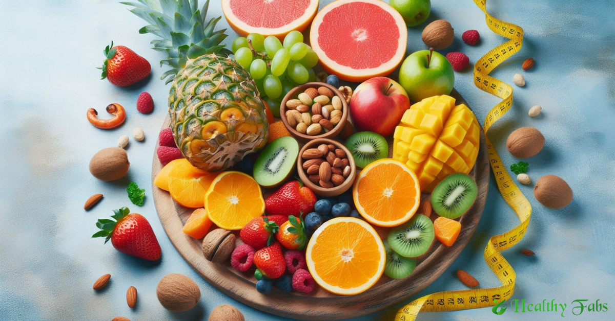 High protein fruits for weight loss, including guavas, apricots, and kiwis