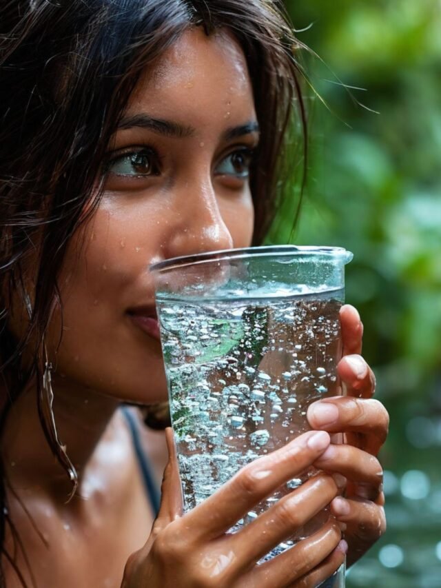 Hydrated skin from drinking water