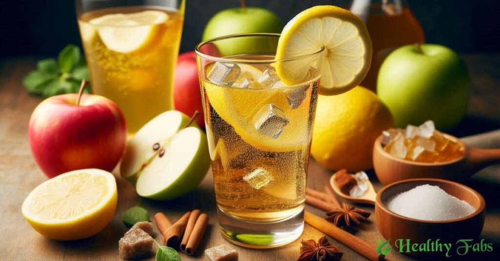 Glass of apple juice and lemon water for gallbladder stone home remedy