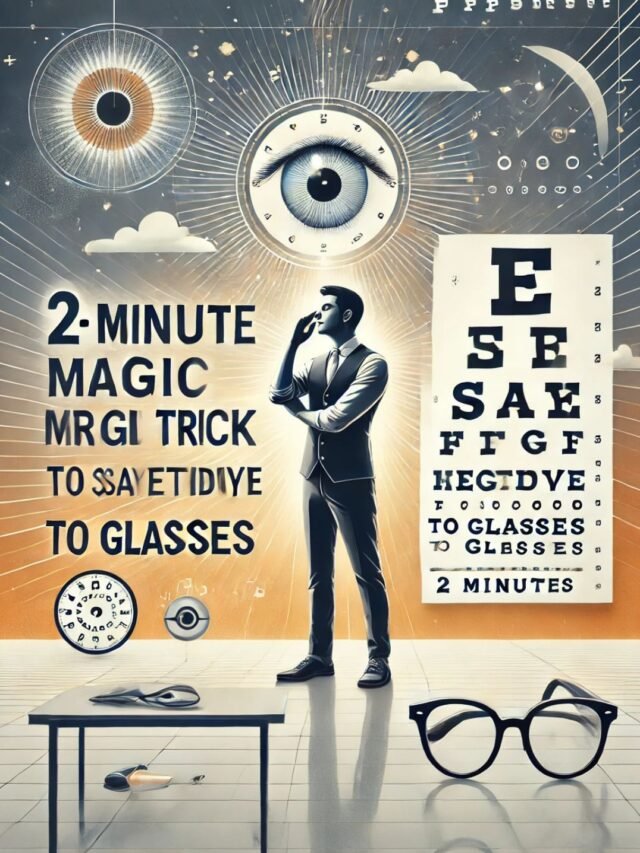 Person doing simple eye exercise to improve vision naturally